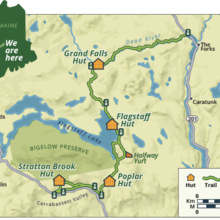 Maine Huts Traverse map