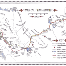 Muir Ramble Route map by Peter & Donna Thomas