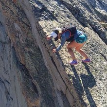 Tina Lewis on the Powell-Thatchtop traverse