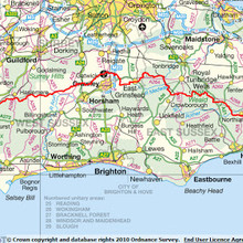 Sussex Border Path map