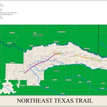 Northeast Texas Trail map