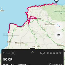 Map of North Devon section of the South West Coastal Path