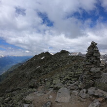 Ridge from Vermoispitze 2929m to Graue Wand 2731m