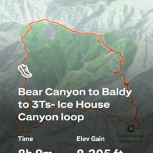 Cindy Gonzalez, Jose Montellano - Bear Canyon - Baldy - 3Ts - Icehouse Canyon Loop (CA)