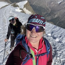 Dina Dijanovic, Zuzana Hovadkova - Nadelhorn NE ridge from Saas Fee