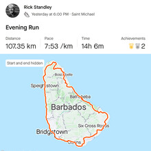 Rick Standley - Circumnavigation of Barbados