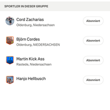 Manfred Siebert-Diering, Cord Zacharias, Björn Cordes, Martin Watzke, Hanjo Hellbusch - Route um Oldenburg (Germany)