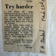 Mike Goddard - "Mt Kenya" (Point Lenana) (Kenya)