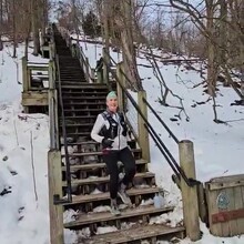 Aly Lipari - Mt Baldhead Stairs Vertical K (MI)
