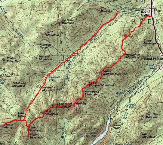 Adirondack Great Range Traverse NY Fastest Known Time