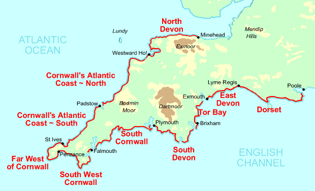 South West Coast Path UK Fastest Known Time   Swcp Map Th 