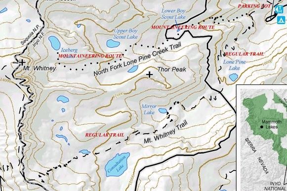 Mt Whitney CA Fastest Known Time   Whitney Route 