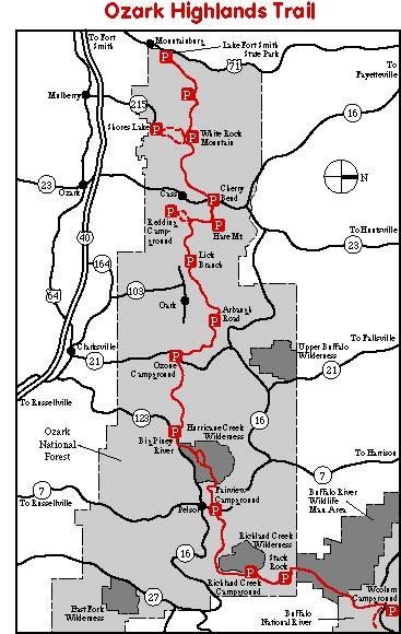 Ozark highlands clearance trail