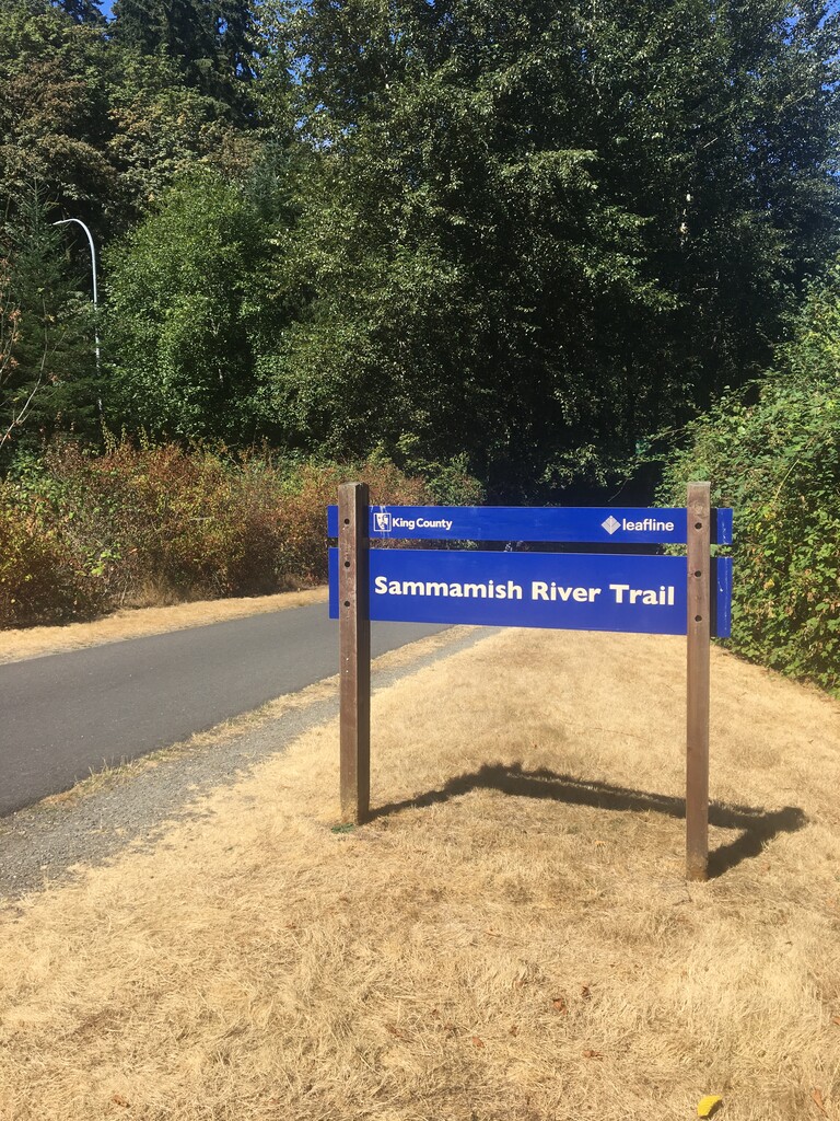 Mikayla Monroe Sammamish River - Finish Blue Sign At Marymoor 