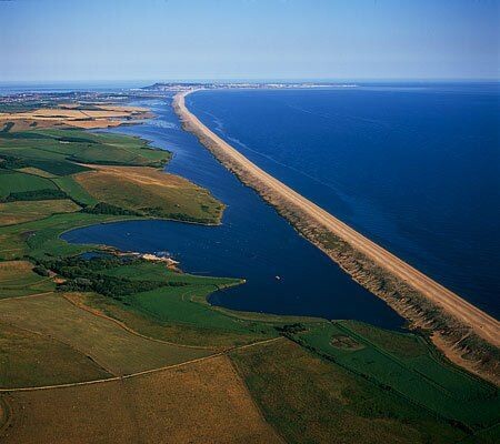 Chesil Beach from Portland, Britain's longest 'tombolo', Ch…