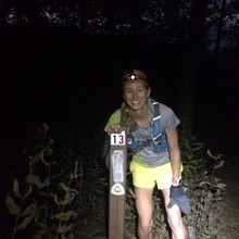 Ashley Nordell, Ozark Highlands Trail, photo by Chris Block (one of my pacers)