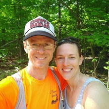 Nathan Broom & wife on the Adventure Hiking Trail, IN