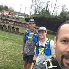 Stephen Robbins, Matty Ponce-De-Leon, and Greg Anderson / New River Trail (VA) FKT