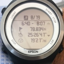 Shane Hughes' GPS watch, Uinta Highline Trail